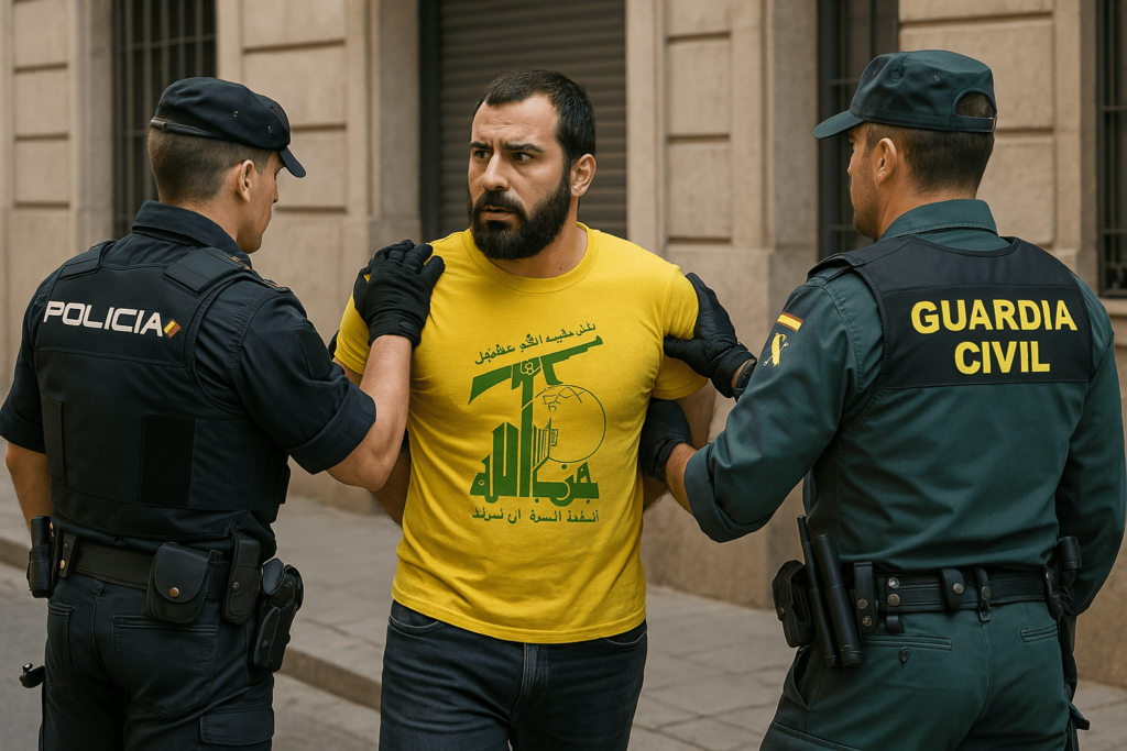 Man detained by two officers on street