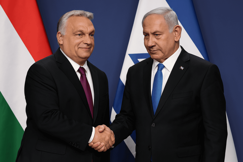 Two men in suits shaking hands at event.